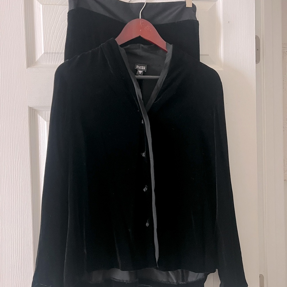 beautiful tuxedo style velvet suit .